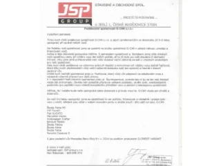 Spolupráce se společností JSP Group s.r.o.