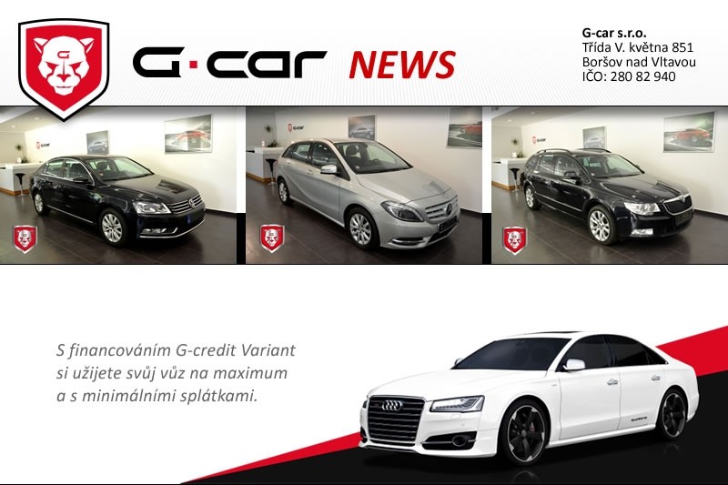 G-car s.r.o. - nové, referenční a předváděcí luxusní vozy Audi, BMW a Mercedes-Benz